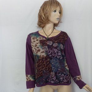 COLDWATER CREEK Multi-Color Top Sz XXL CUTE!